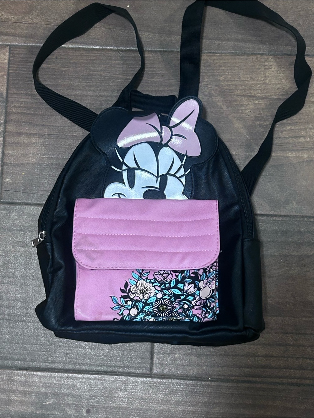 Disney Minnie Mouse Black & Pink Mini Backpack